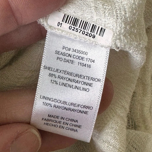 Splendid Sandbar Stripe Lace Up Dress in Natural - Size M - Picture 11 of 12